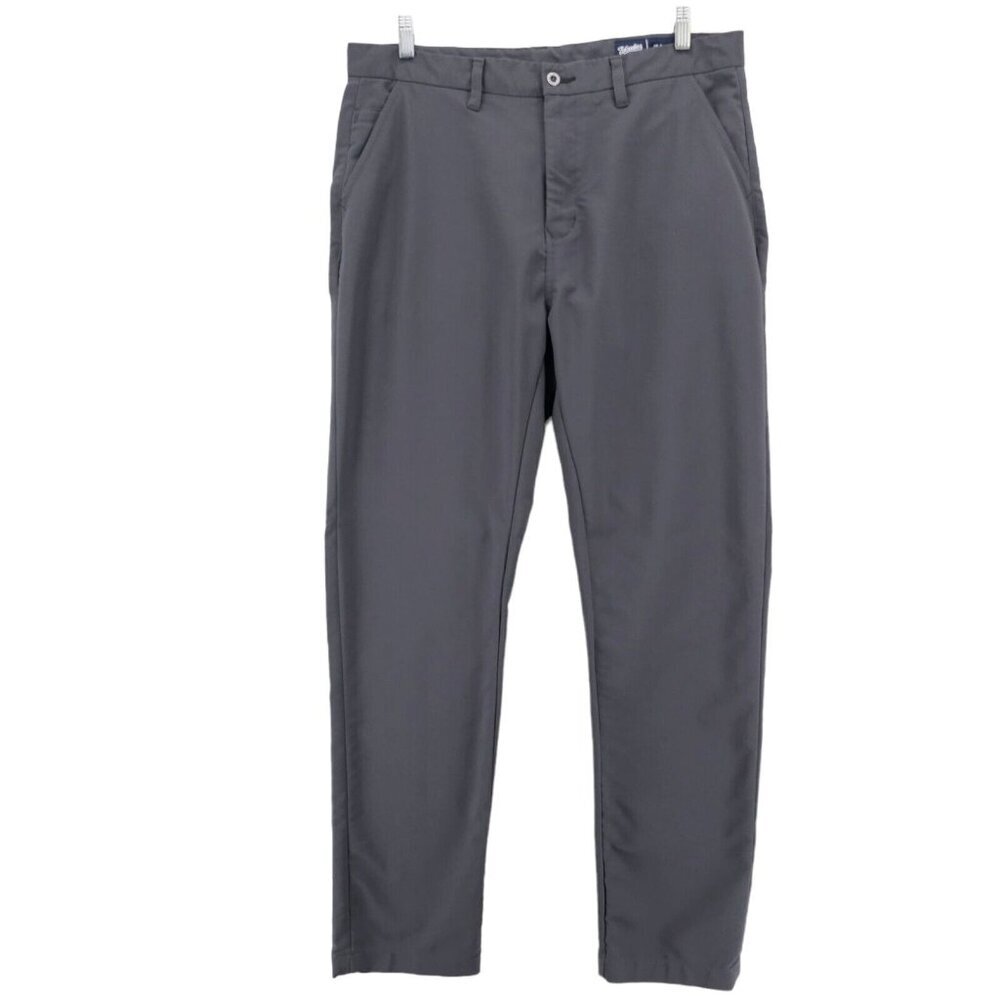 WOODIES Gray Performance Chino Pants Cotton Blend Stretch Size 36x33